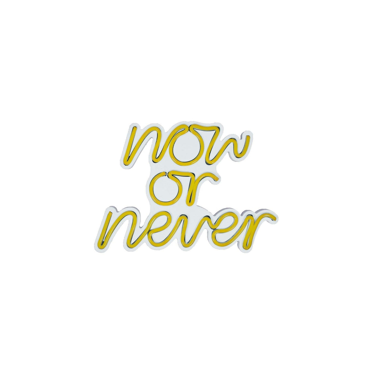Aplica de Perete Neon Now or Never, 28x22 cm - Galben