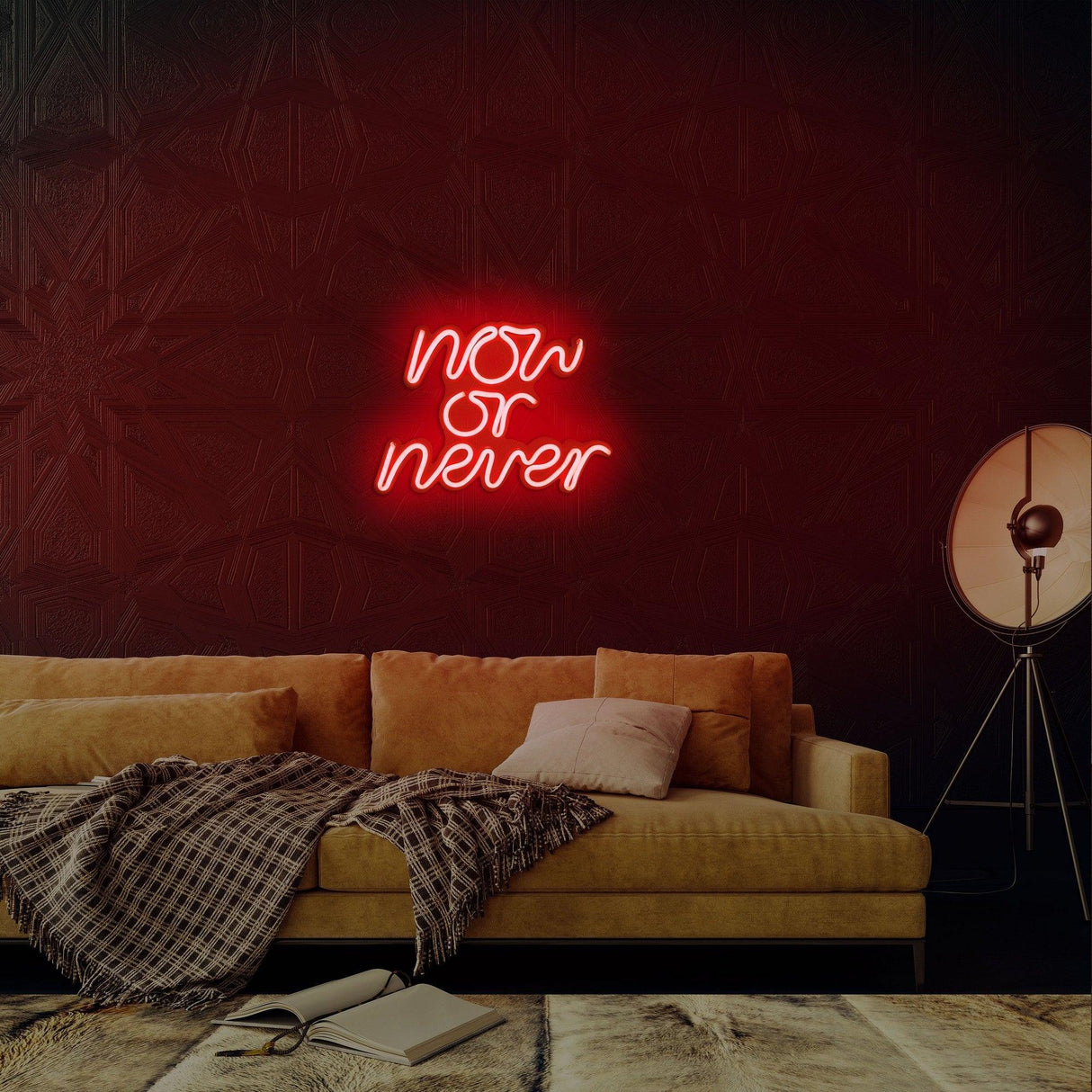 Aplica de Perete Neon Now or Never, 28x22 cm - Rosu