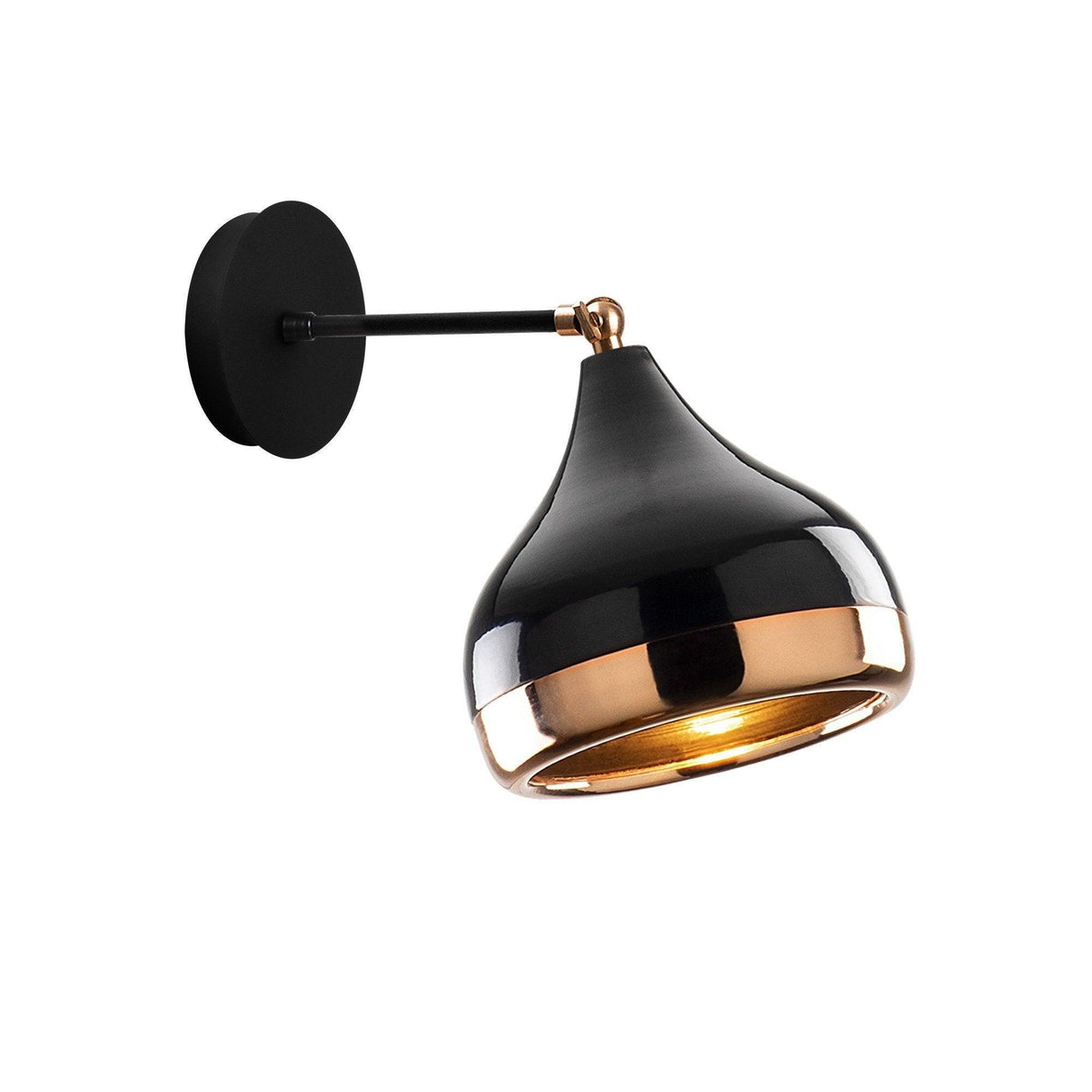 Aplica de perete Spark, Negru, 17x17x28 cm