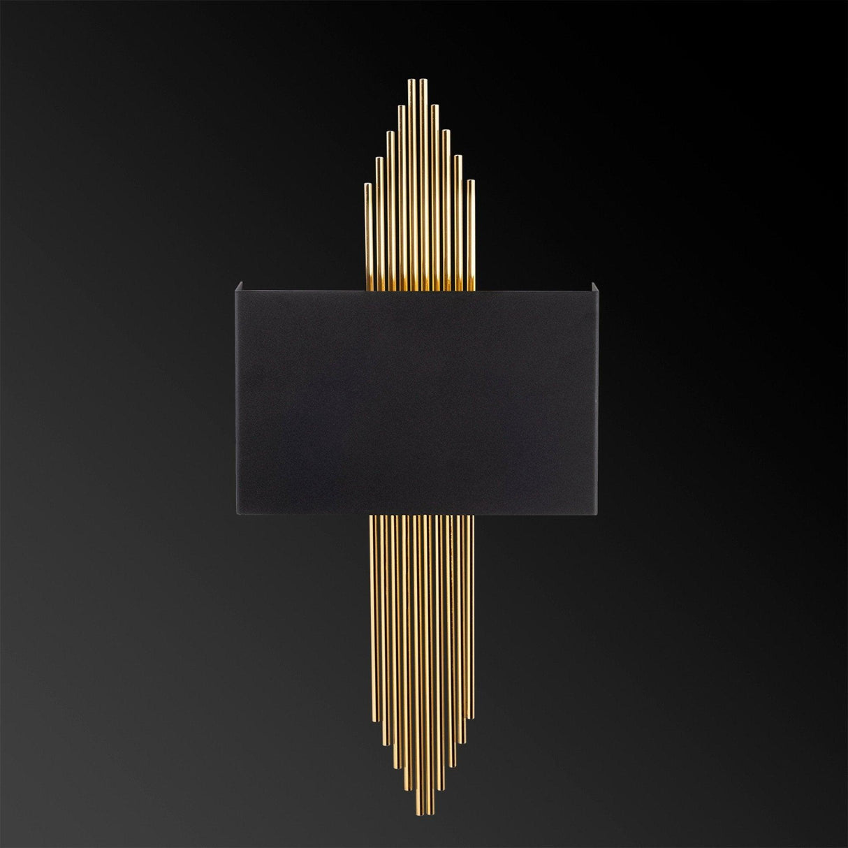Aplica de perete Wave, Negru - Auriu, 35x10x22 cm