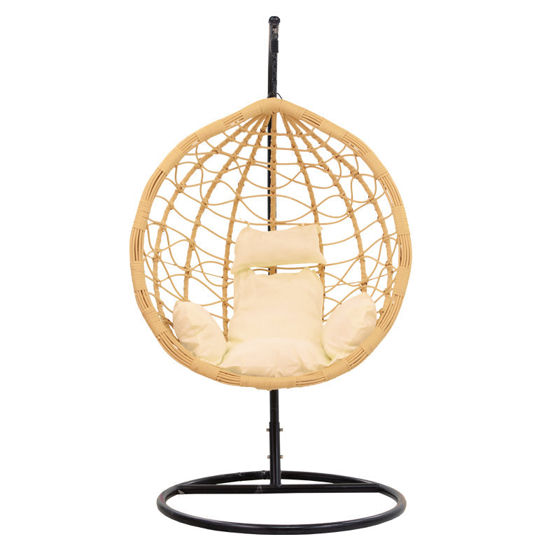 Balansoar Hudson, Metal si PP, 109x119x195 cm - Bej