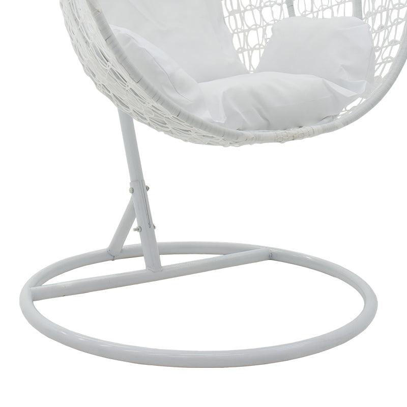Balansoar Zafer, Metal si PP, 106x103x200 cm - Alb
