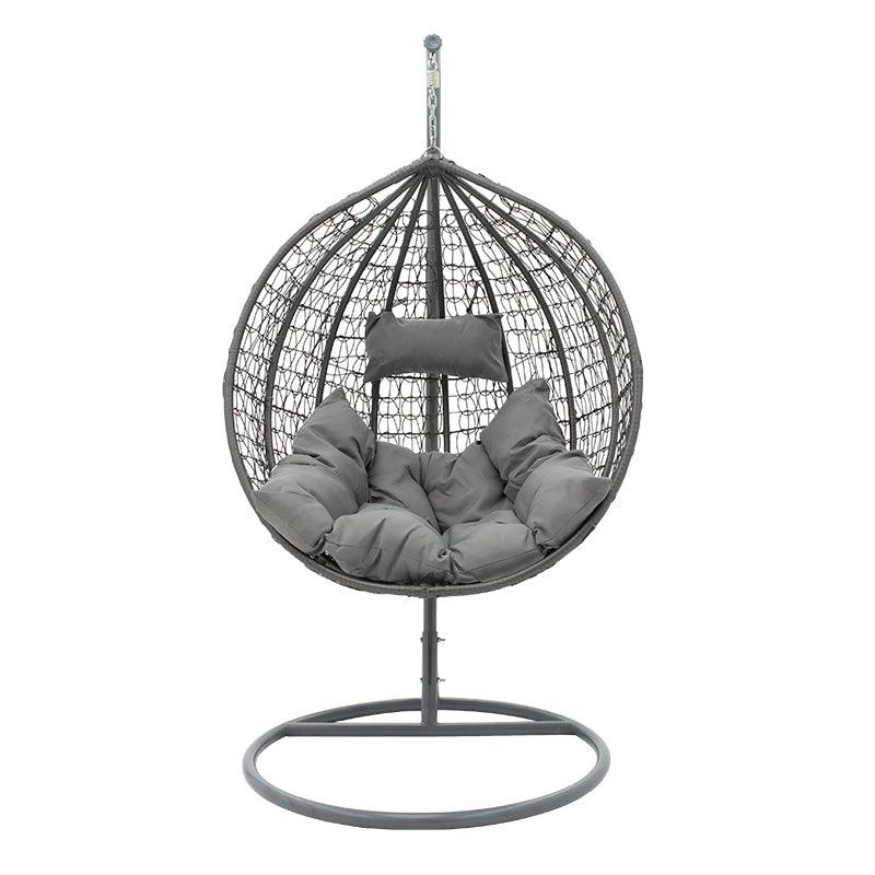 Balansoar Zafer, Metal si PP, 106x103x200 cm - Gri
