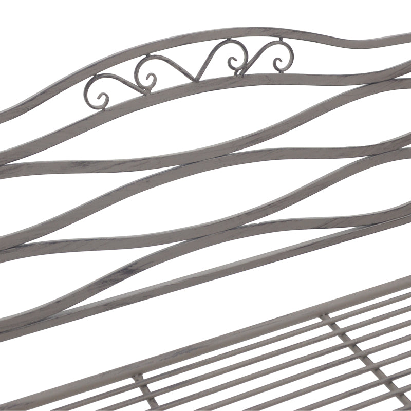 Banca metal de gradina Benko, bronz, 114x45x95 cm