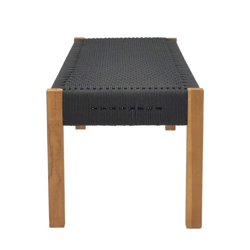 Bancuta de gradina Uma Boho, Negru, 150x45x40 cm