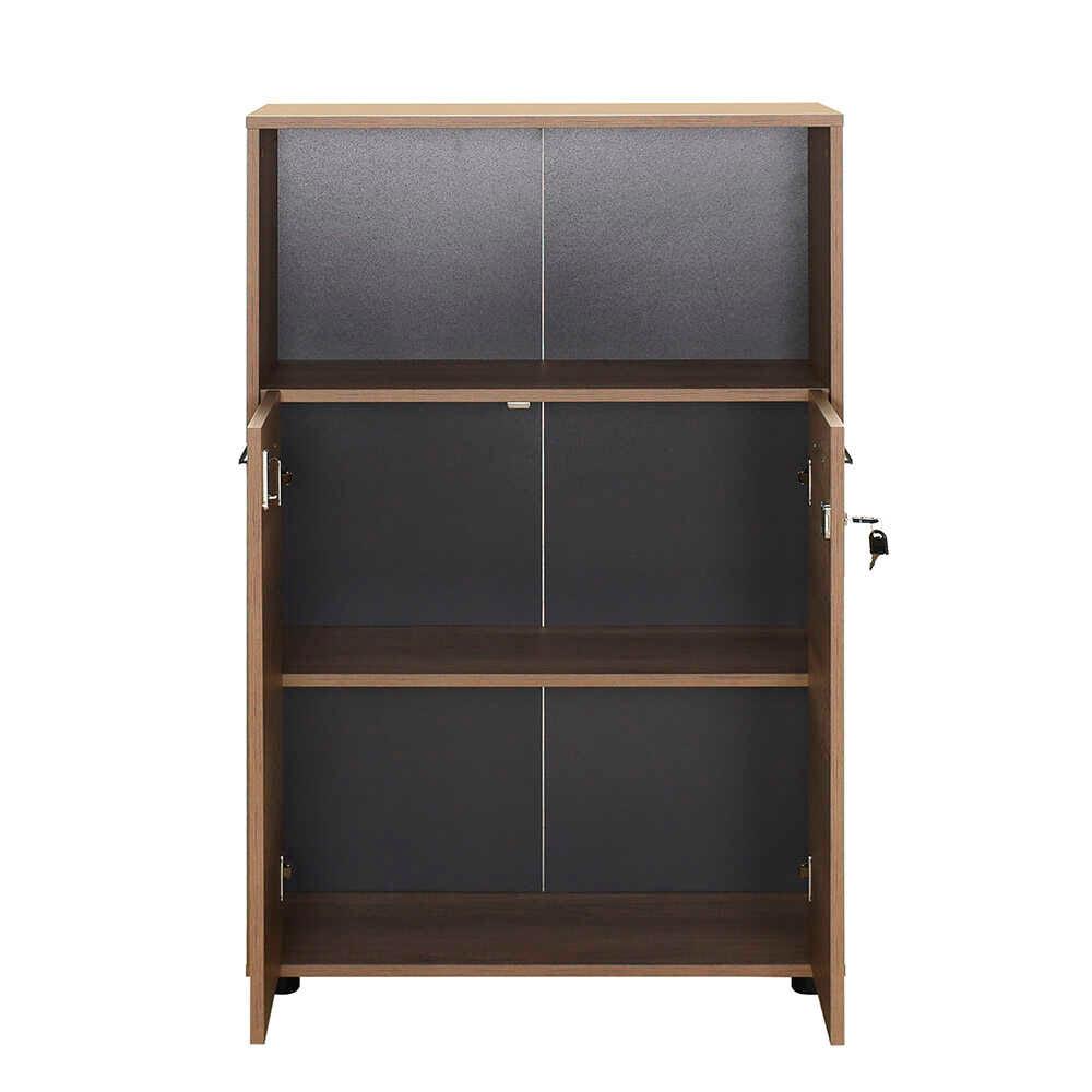 Biblioteca NKT-532-TT-1 Home Collection® New York, 2 usi cu cheie, 3 rafturi, Natur - Sonoma, 72x110x34 cm - Natur | SKU: NKT-532-TT-1
