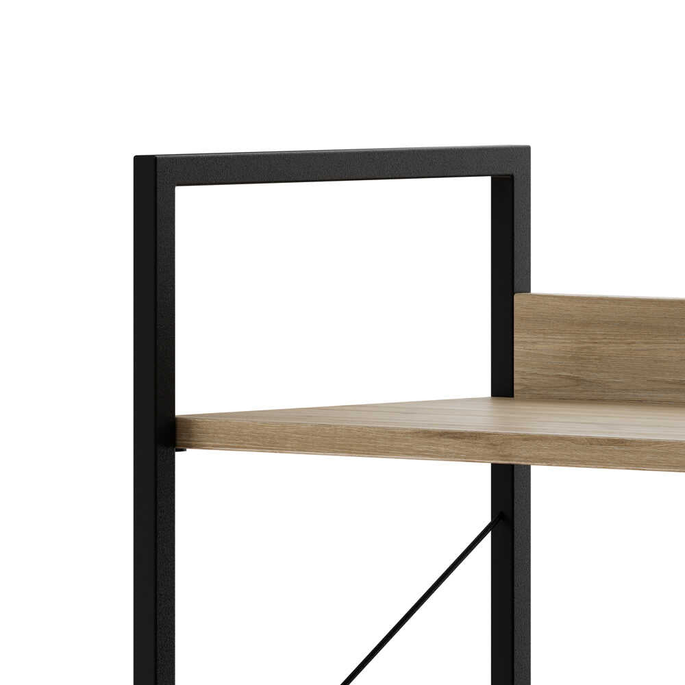 Biblioteca KTP-840-FF-1 Home Collection® Profile cu 4 rafturi, Alb - Maro - Stejar, 73x136x35 cm - Stejar | SKU: KTP-840-FF-1