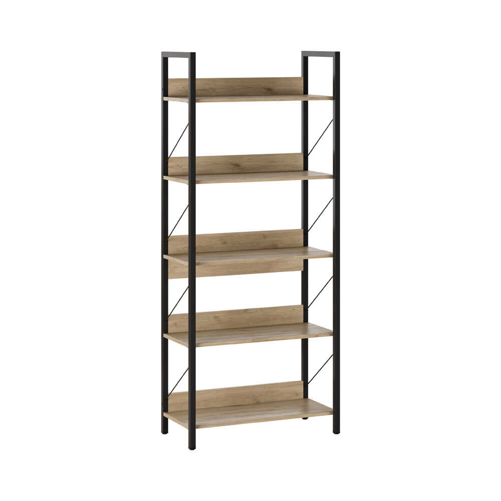 Biblioteca KTP-850-FF-1 Home Collection® Profile cu 5 rafturi, Alb - Maro - Stejar, 73x172x35 cm - Stejar | SKU: KTP-850-FF-1