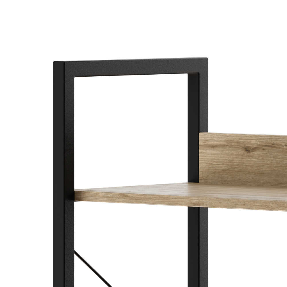 Biblioteca KTP-850-FF-1 Home Collection® Profile cu 5 rafturi, Alb - Maro - Stejar, 73x172x35 cm - Stejar | SKU: KTP-850-FF-1