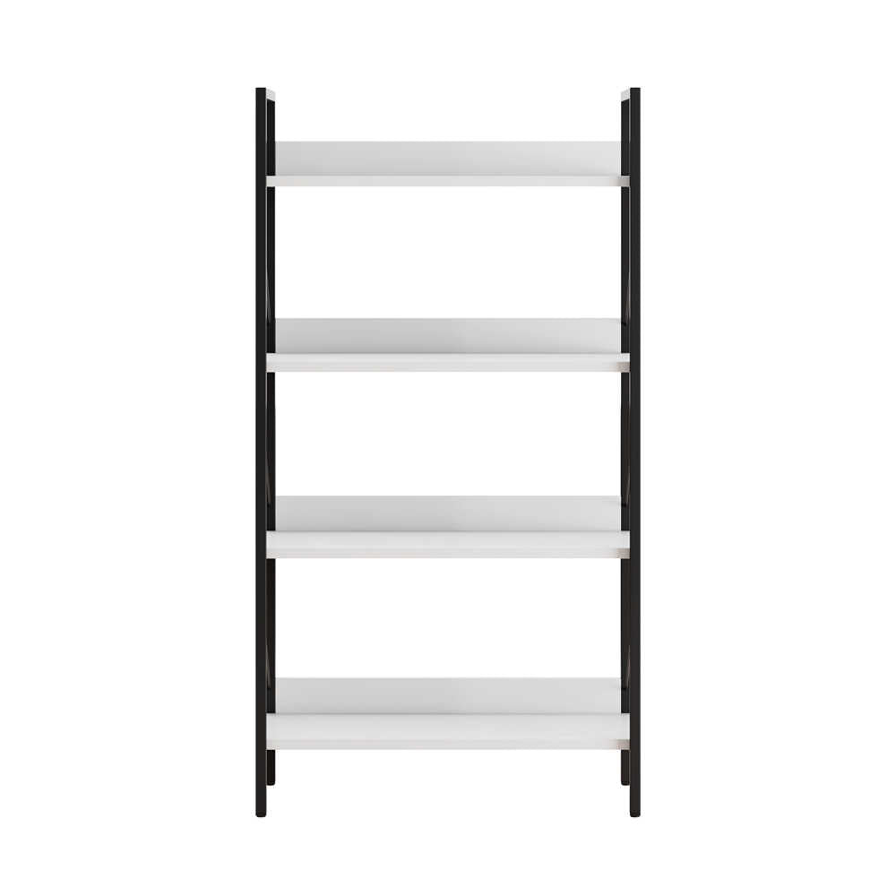 Biblioteca KTP-840-FF-1 Home Collection® Profile cu 4 rafturi, Alb - Maro - Stejar, 73x136x35 cm - Alb | SKU: KTP-840-FF-1, KTP-840-OO-1, KTP-840-DE-1