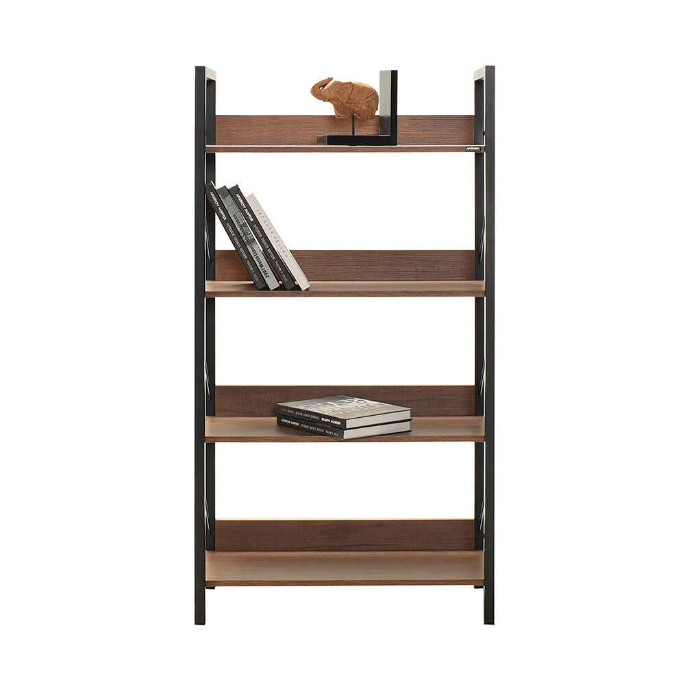 Biblioteca KTP-840-FF-1 Home Collection® Profile cu 4 rafturi, Alb - Maro - Stejar, 73x136x35 cm - Maro | SKU: KTP-840-OO-1