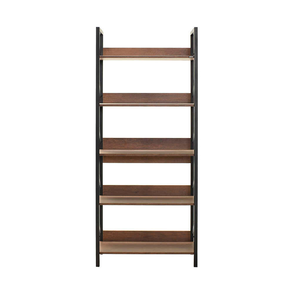 Biblioteca KTP-850-FF-1 Home Collection® Profile cu 5 rafturi, Alb - Maro - Stejar, 73x172x35 cm - Maro | SKU: KTP-850-OO-1