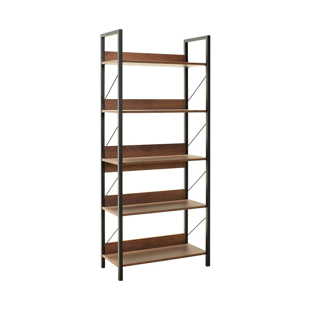Biblioteca KTP-850-FF-1 Home Collection® Profile cu 5 rafturi, Alb - Maro - Stejar, 73x172x35 cm - Maro | SKU: KTP-850-OO-1