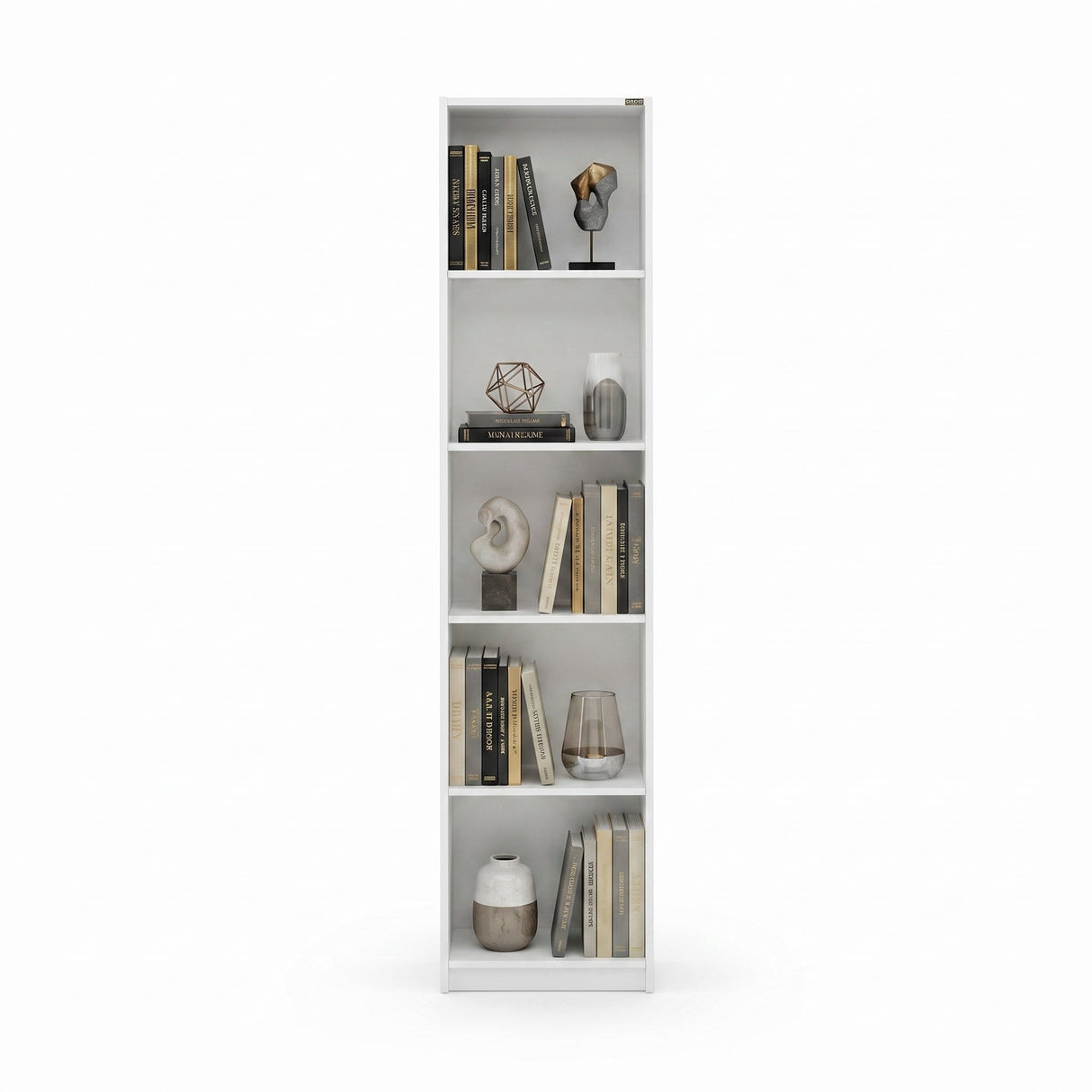 Biblioteca KTP-325-BB-1 Home Collection® Vargas, 5 Rafturi, Alb, 43x182x26 cm - Alb | SKU: KTP-325-BB-1, KTP-325-FF-1