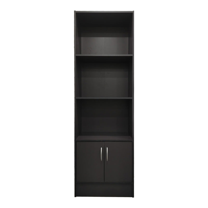 Biblioteca cu rafturi Tekaro, Lemn, Diverse culori, 57x33x180 cm - Antracit