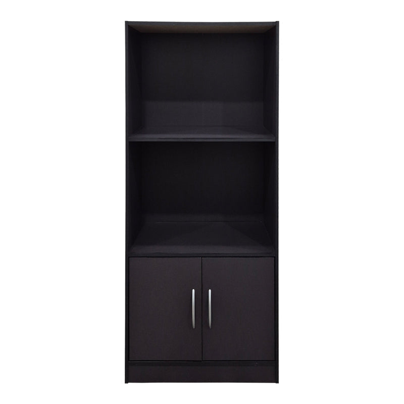 Bibliotecă cu rafturi multiple Tekaro, Modernă, Lemn, Alb - Antracit, 60x30x120 cm - Antracit