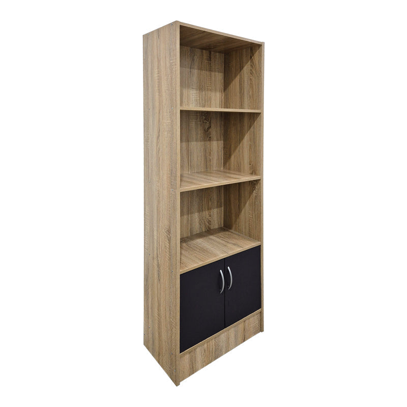 Biblioteca cu rafturi Tekaro, Lemn, Diverse culori, 57x33x180 cm - Sonoma-Antracit