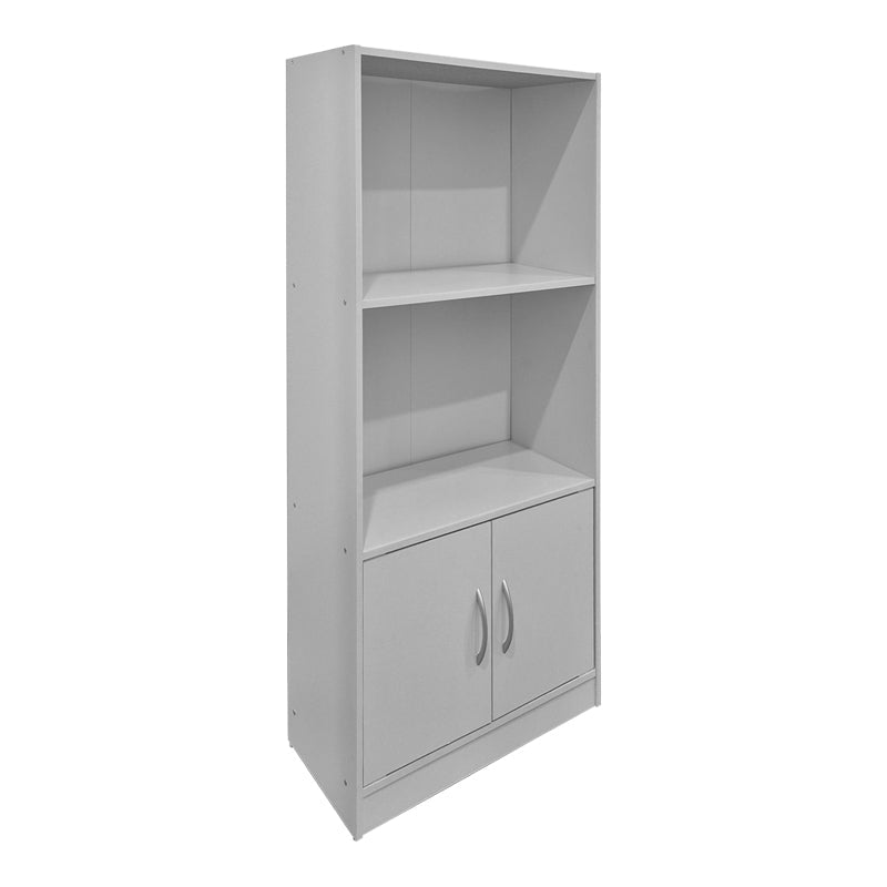 Bibliotecă cu rafturi multiple Tekaro, Modernă, Lemn, Alb - Antracit, 60x30x120 cm - Alb