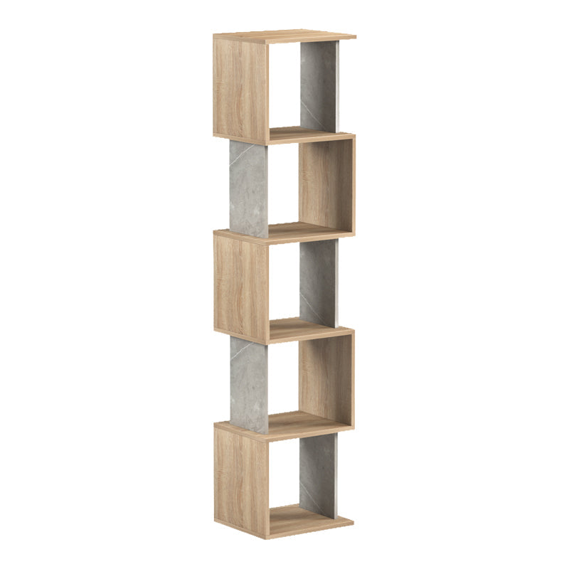 Biblioteca Cubik, 35x30x161 cm - Sonoma-Marmura Bej