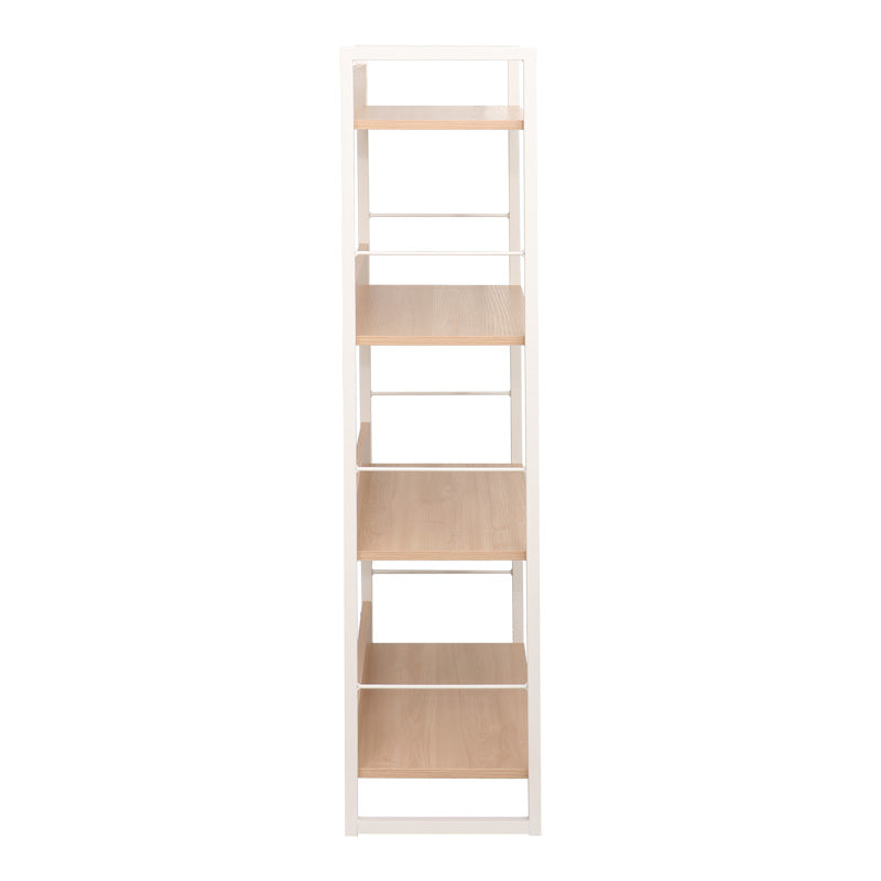Biblioteca Dorfie, metal si PAL, 70x30x124 cm - Natur-Alb