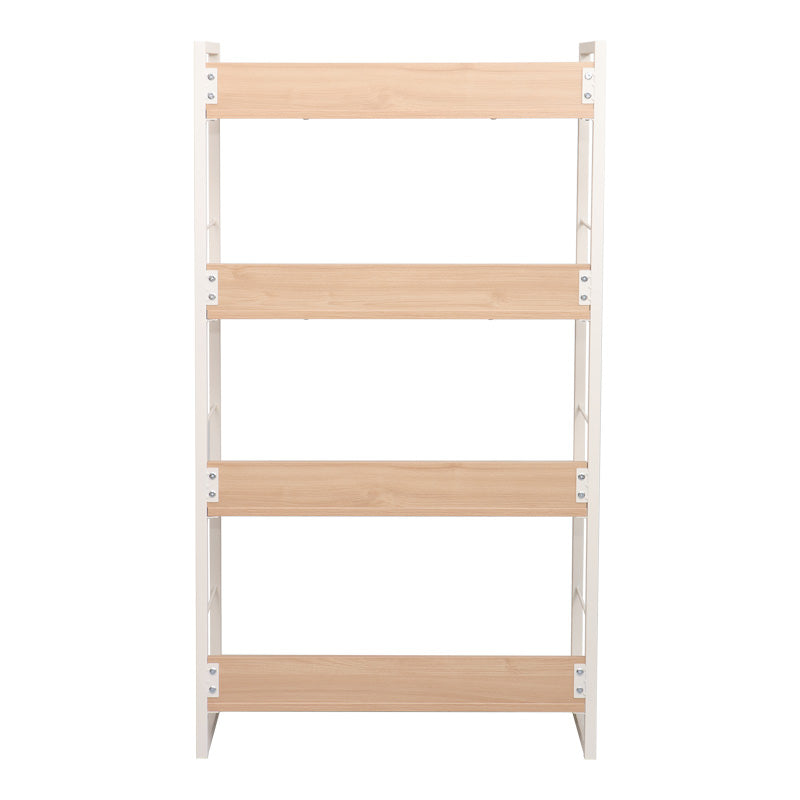Biblioteca Dorfie, metal si PAL, 70x30x124 cm - Natur-Alb