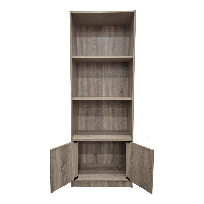 Biblioteca moderna Tekaro, Lemn, Diverse culori, 60x29x166 cm - Stejar