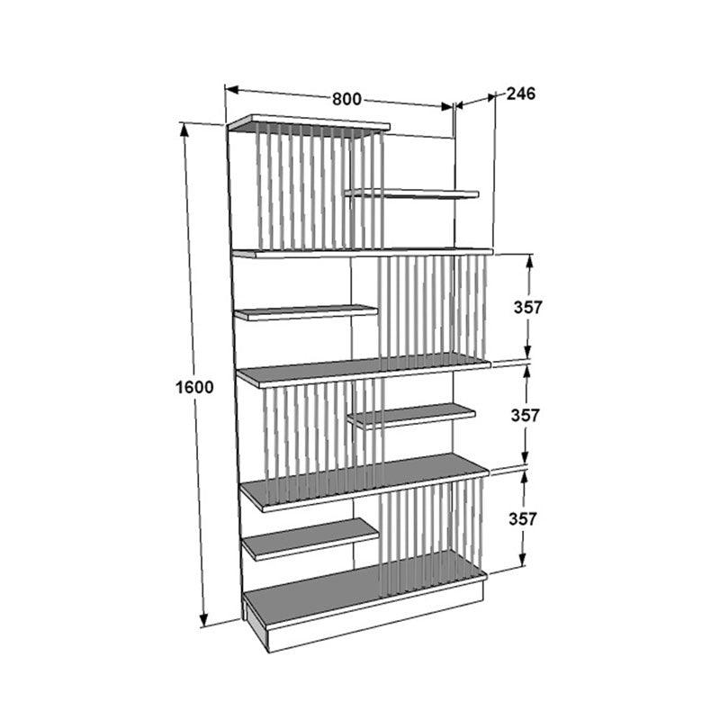 Biblioteca Gassim, 80x26x160cm - Biblioteca Gassim, 80x26x160cm