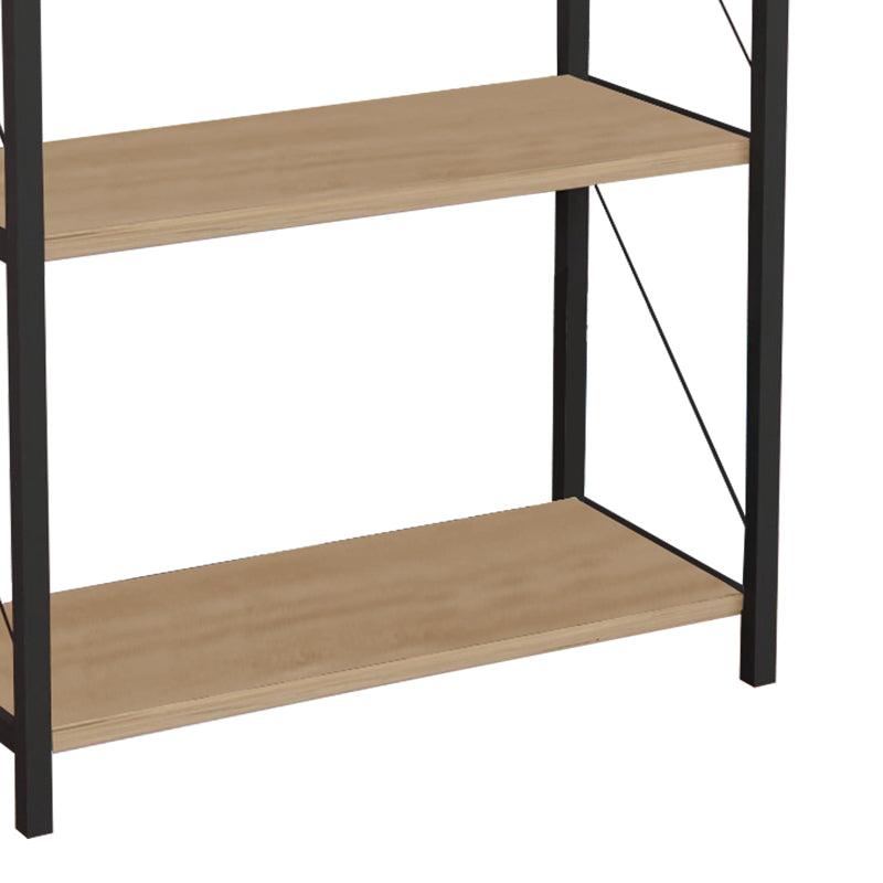 Biblioteca Jackrey stejar-metal, negru, 60x30x114 cm - Stejar