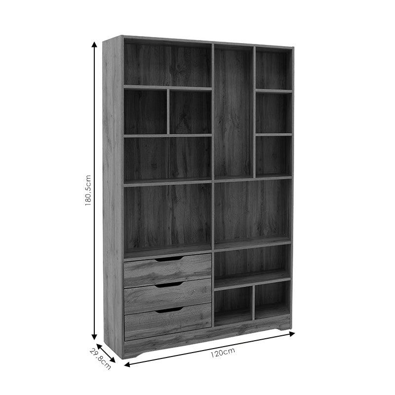 Biblioteca Lucinda, 120x30x181 cm - Stejar