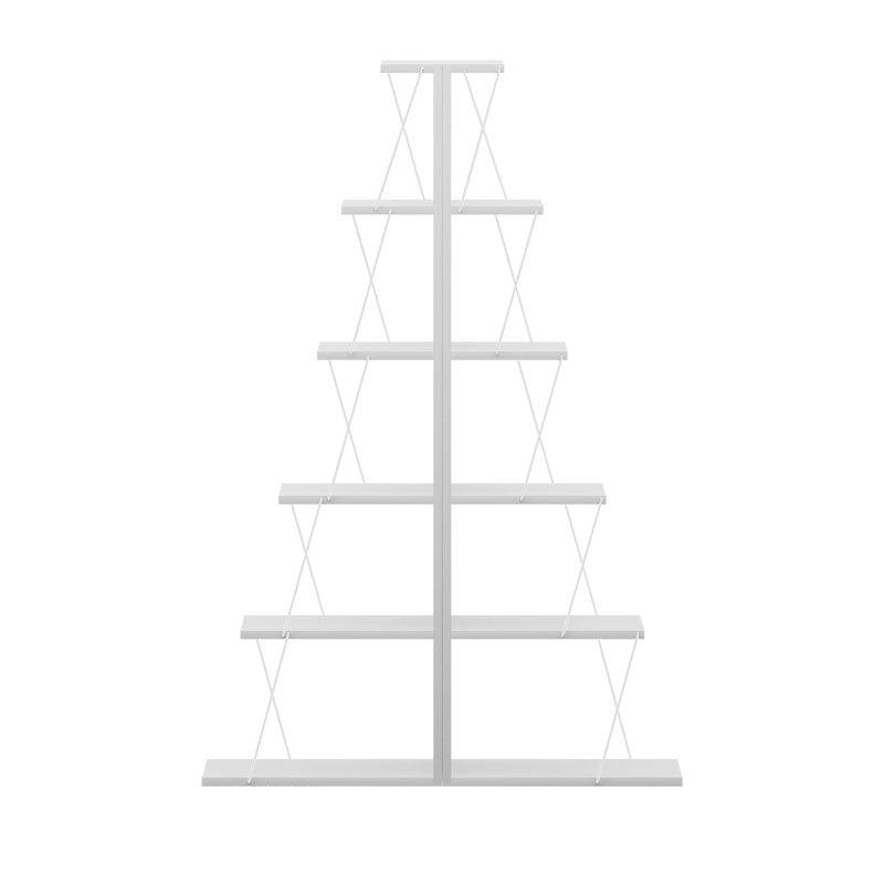 Biblioteca mini Tars, 130x22x146 cm - Alb