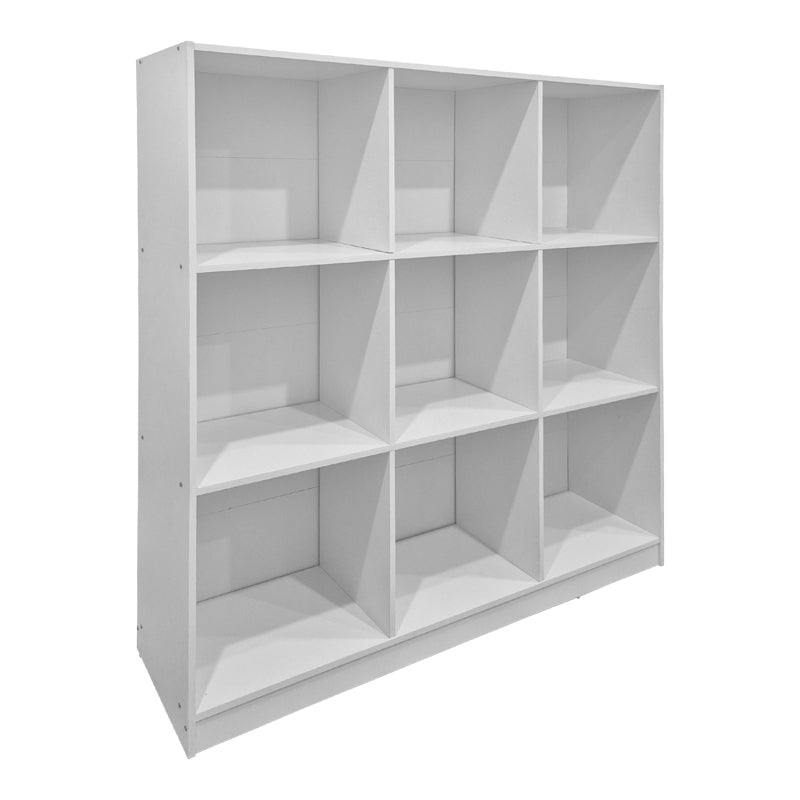 Bibliotecă modernă Gridea , stil minimalist, alb, MDF, 120x30x121 cm - Alb