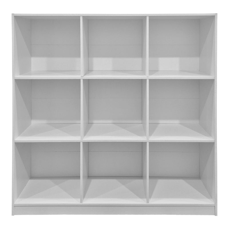 Bibliotecă modernă Gridea , stil minimalist, alb, MDF, 120x30x121 cm - Alb