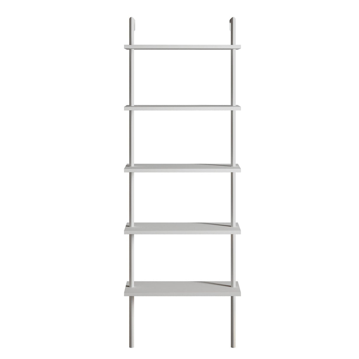 Bibliotecă Paula Hadley, negru - alb, 60x22x174 cm - Alb
