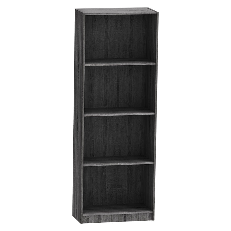 Biblioteca Presley, Gri inchis - Sonoma, 60x30x167 cm - Biblioteca Presley, Gri inchis - Sonoma, 60x30x167 cm