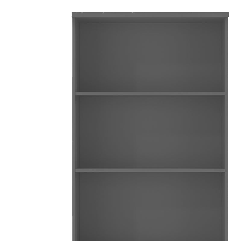 Biblioteca profesionala Denith, Gri inchis, 80x40x200 cm