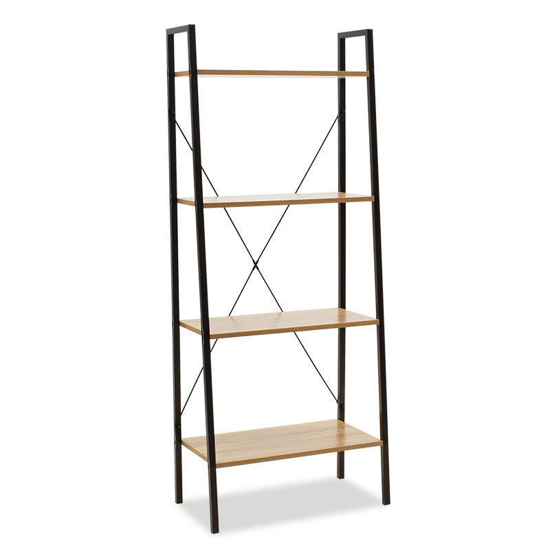Biblioteca Ramon, Stejar - Alb, 60x23x145 cm - Biblioteca Ramon, Stejar - Alb, 60x23x145 cm
