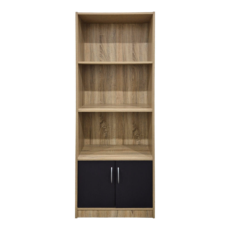 Biblioteca moderna Tekaro, Lemn, Diverse culori, 60x29x166 cm - Sonoma-Antracit