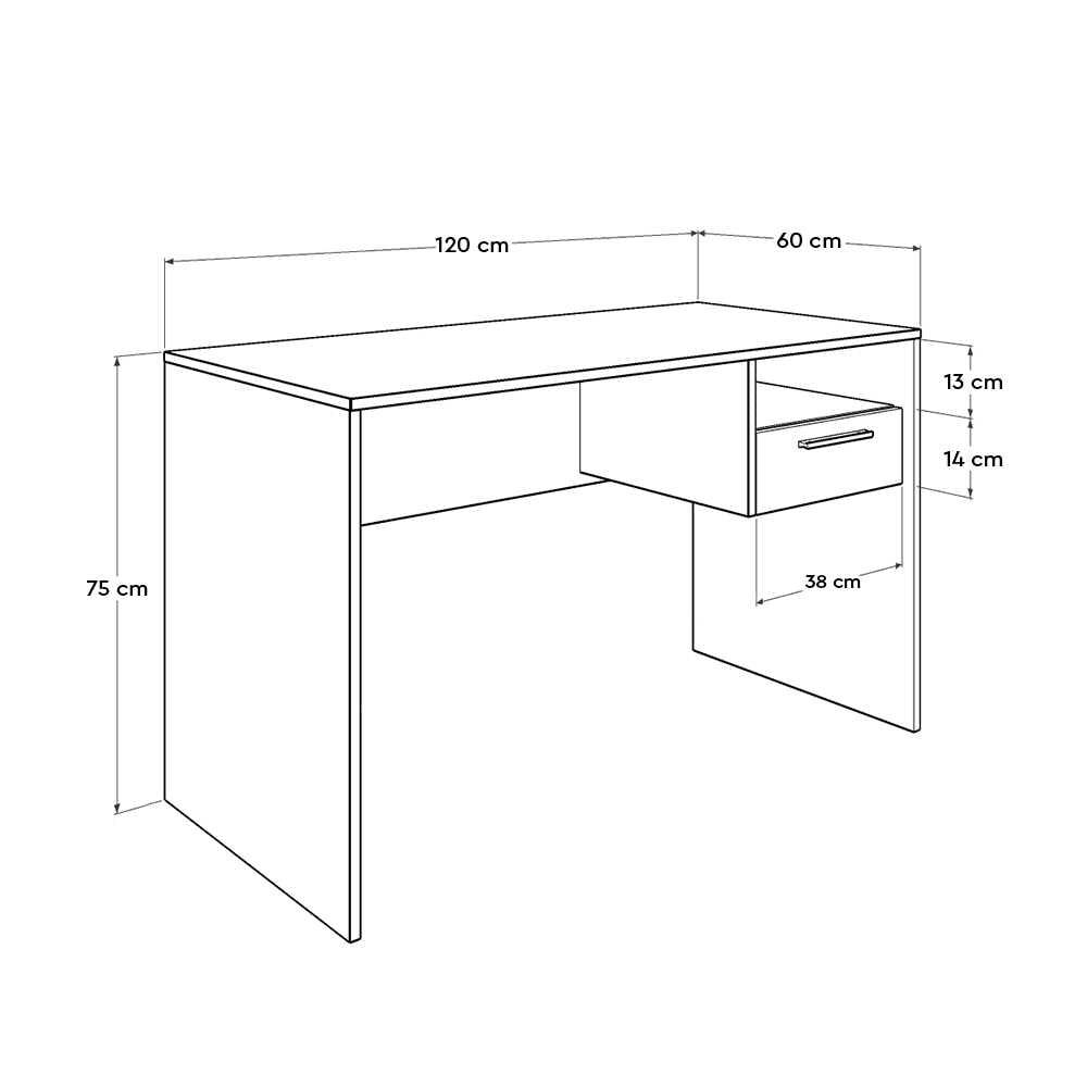 Birou CMS-510-DD-1 Home Collection® Concept, 120x75x60 cm - Alb | SKU: CMS-510-DD-1, CMS-510-AX-1, CMS-510-FF-1, CMS-510-OO-1