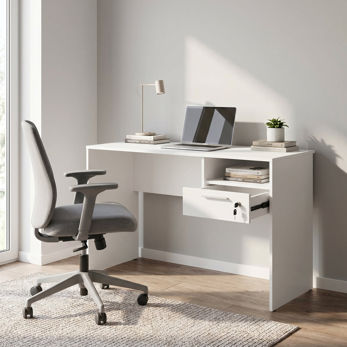 Birou CMS-510-DD-1 Home Collection® Concept, 120x75x60 cm - Alb | SKU: CMS-510-DD-1