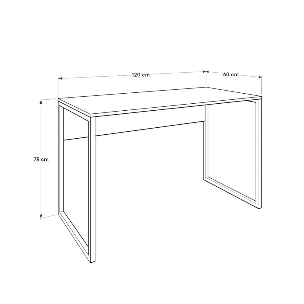 Birou CMS-900-BB-1 Home Collection® Connect cu picior metalic, 120x60x75 cm - Alb | SKU: CMS-900-BB-1, CMS-900-FF-1, CMS-900-OO-1