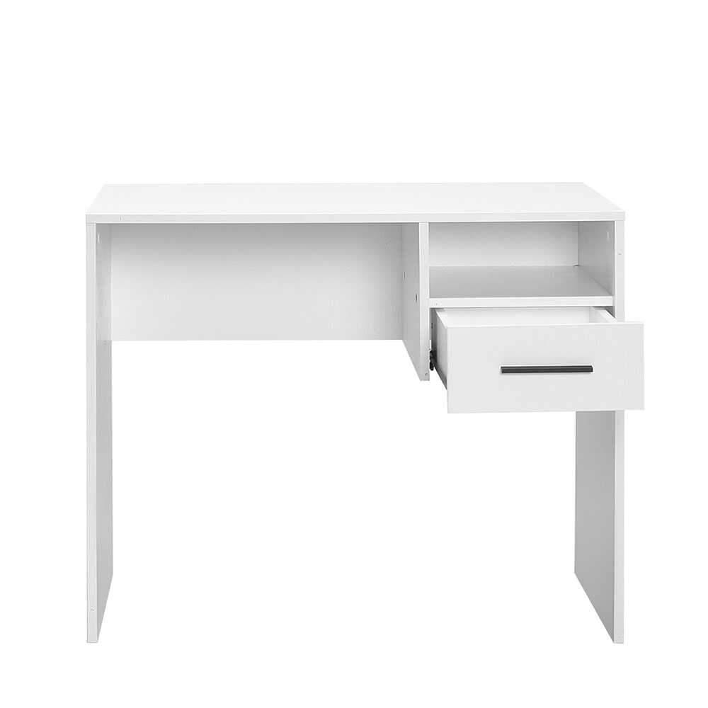 Birou CMS-105-BB-1 Home Collection®, cu sertar si raft, Alb - Stejar, 90x52x75 cm - Alb | SKU: CMS-105-BB-1, CMS-105-FF-1