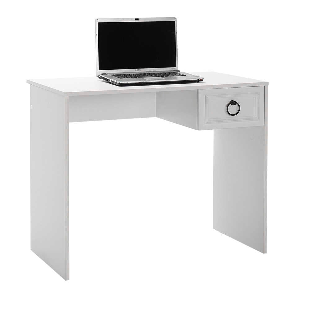 Birou CMS-1301-BB-1 Home Collection® Hampton, cu sertar, Alb, 90x75x51 cm