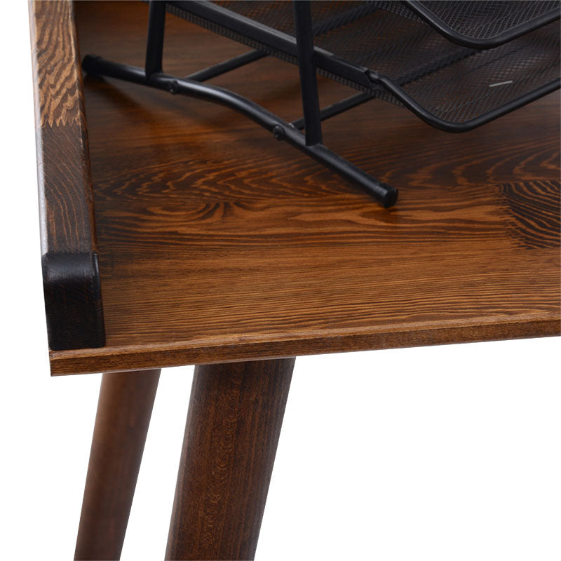 Birou Brady din lemn de pin Natural de nuc, 119x59x75 cm
