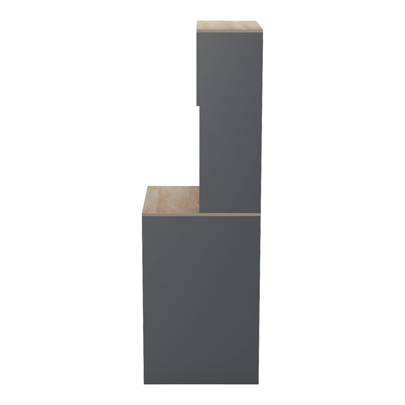 Dulap baie cu loc de masina de spalat Chaxe, Antracit, 65x33x184 cm