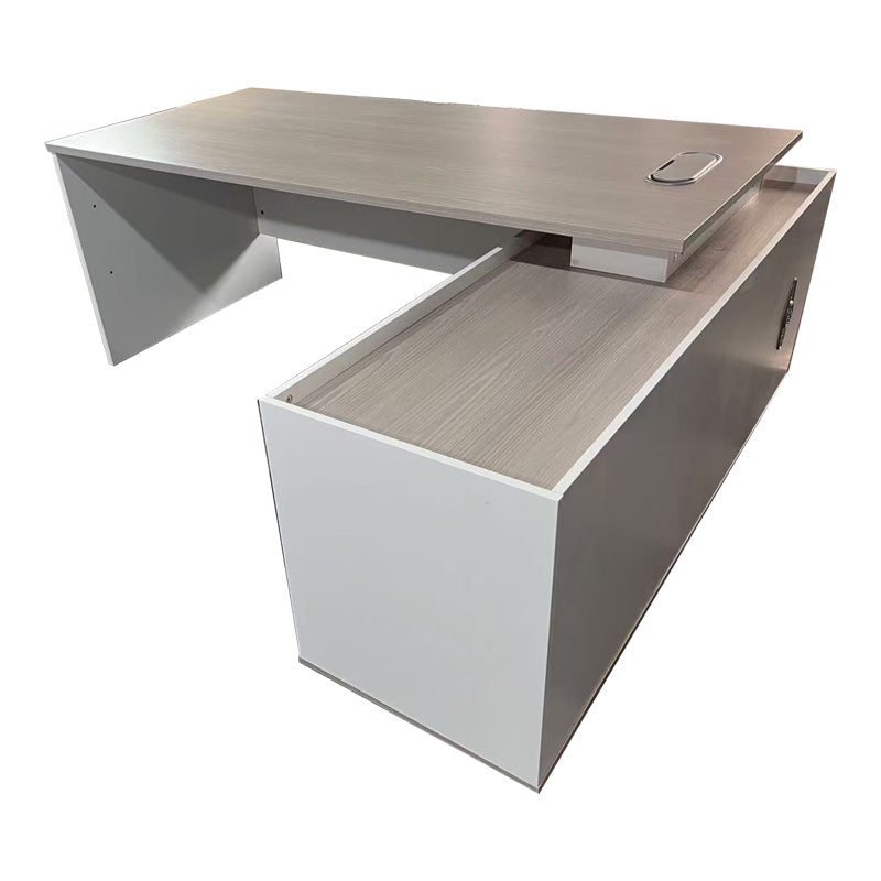 Birou colt de lucru profesional Armadi, Sonoma-Alb, 200x90x75 cm