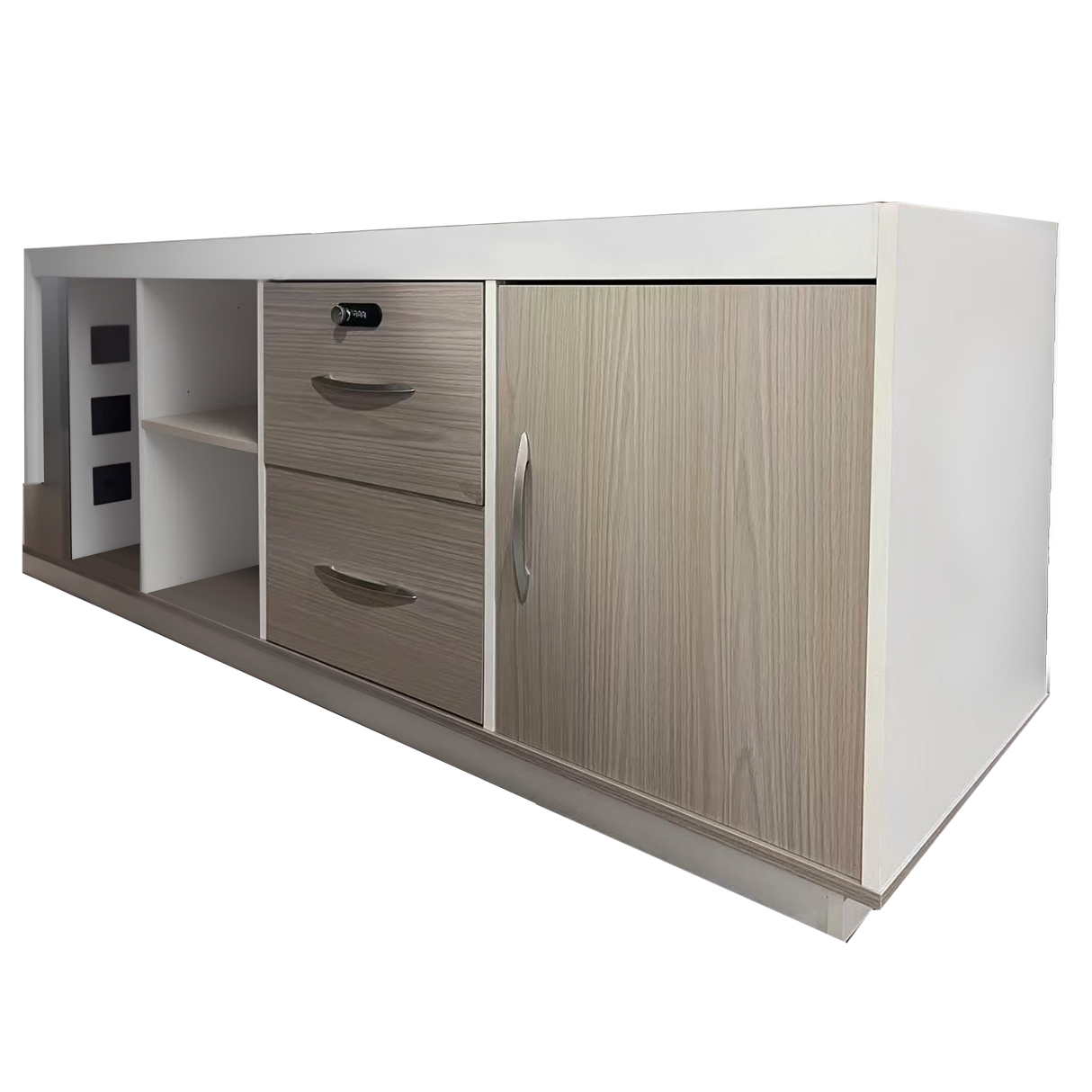 Birou colt de lucru profesional Armadi, Sonoma-Alb, 200x90x75 cm