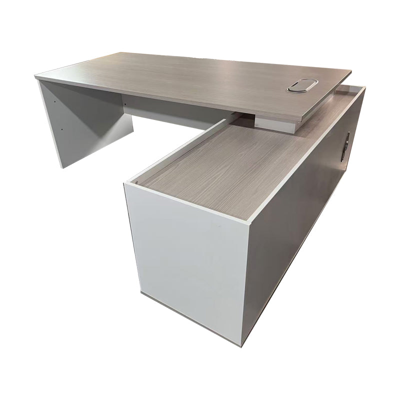 Birou Coltar de lucru profesional Armadi, Sonoma-alb, 180x80x75 cm