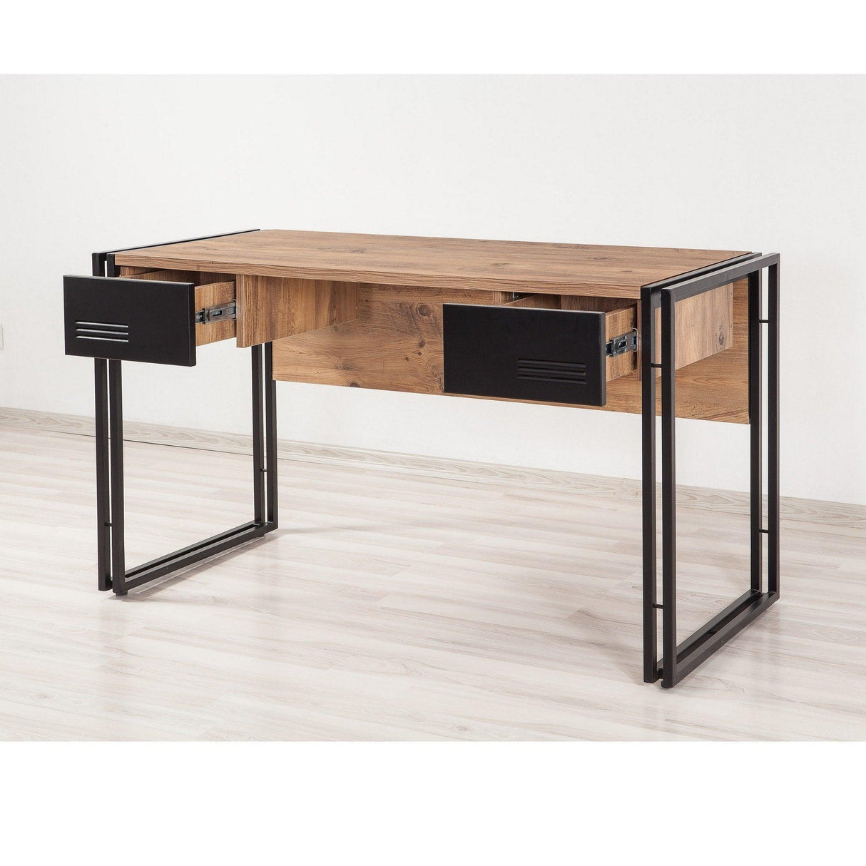 Birou Cosmo, Sonoma - Negru, 139x75x60 cm