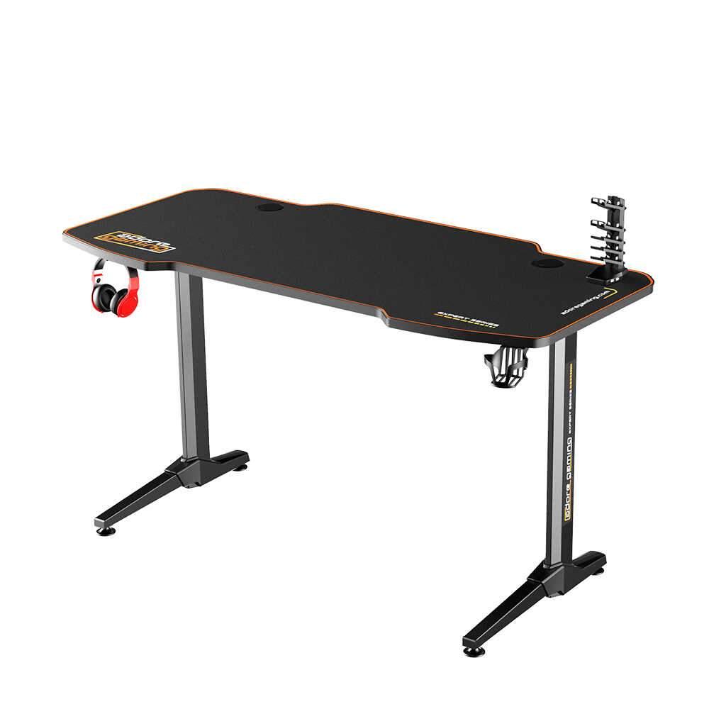 Birou Gaming RGT146X Home Collection® Carbon Series X9, suprafata carbon, mousepad, USB gamepad holder, suport pentru casti si pahar, cutie cabluri, 140x66x75 cm
