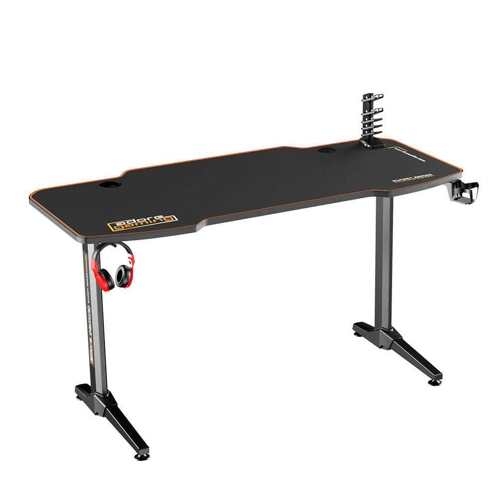 Birou Gaming RGT146X Home Collection® Carbon Series X9, suprafata carbon, mousepad, USB gamepad holder, suport pentru casti si pahar, cutie cabluri, 140x66x75 cm